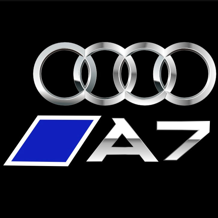 AUDI LOGO PROJECTOT LIGHTS Nr.120 (Menge 1 = 2 Logofolien /2 Türleuchten)