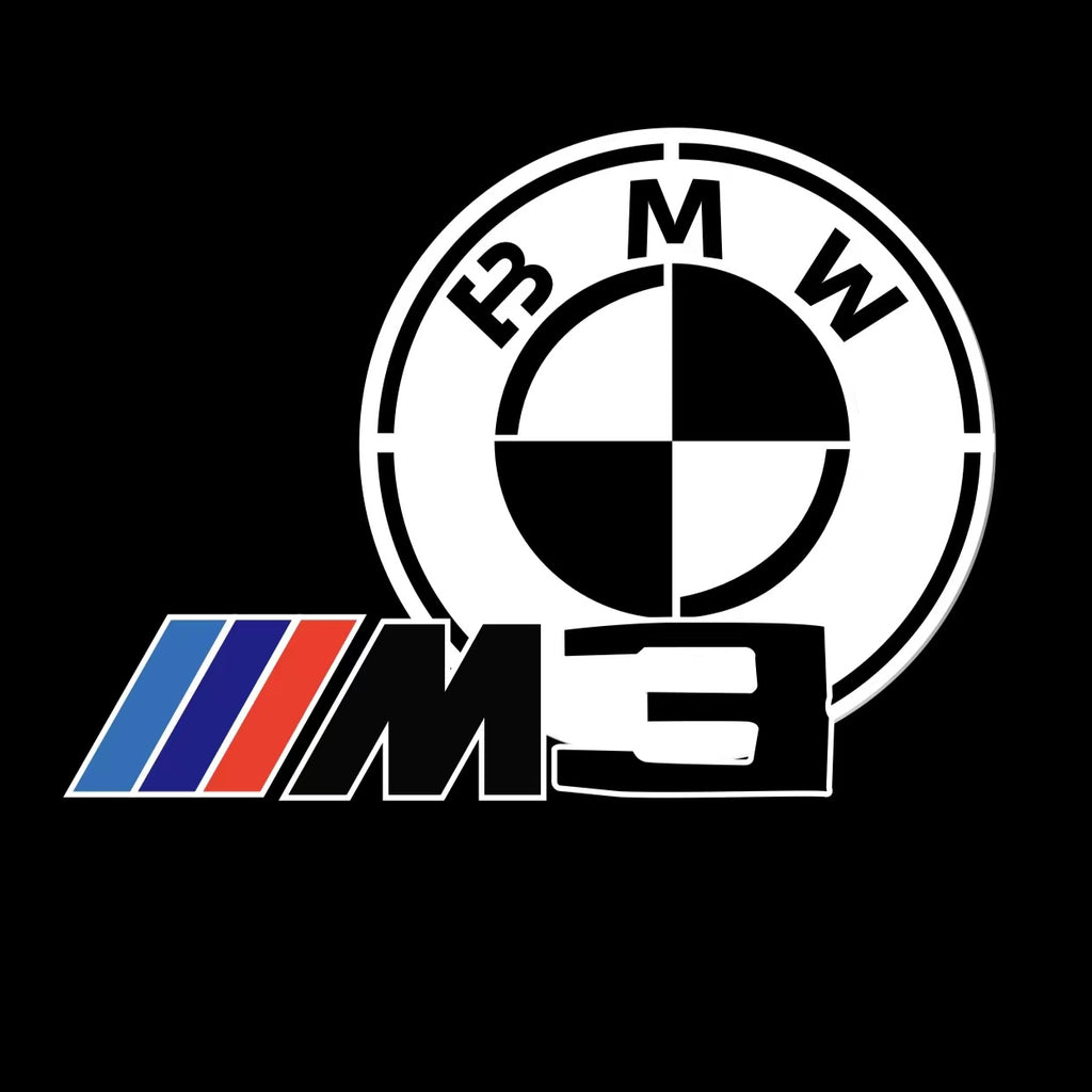 BMW M3 LOGO PROJECTOR LIGHTS Nr.24 (الكمية 1 = 1 مجموعة / 2 أضواء باب)