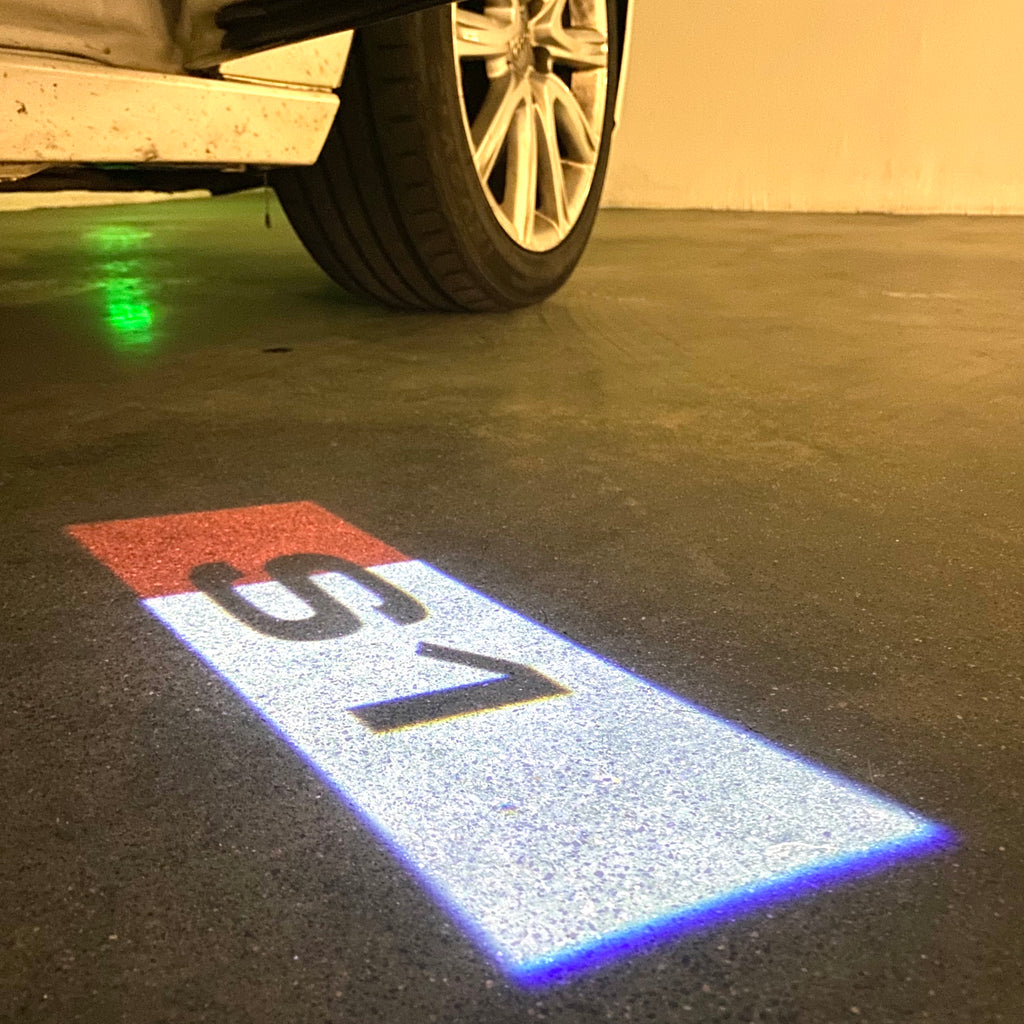 AUDI S1 LOGO PROJECTOT LIGHTS Nr.127 (quantità 1 = 2 Logo Films /2 luci porta)