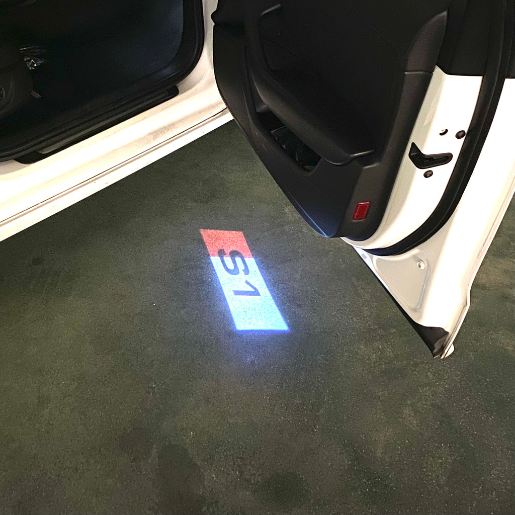 AUDI S1 LOGO PROJECTOT LIGHTS Nr.127 (quantità 1 = 2 Logo Films /2 luci porta)