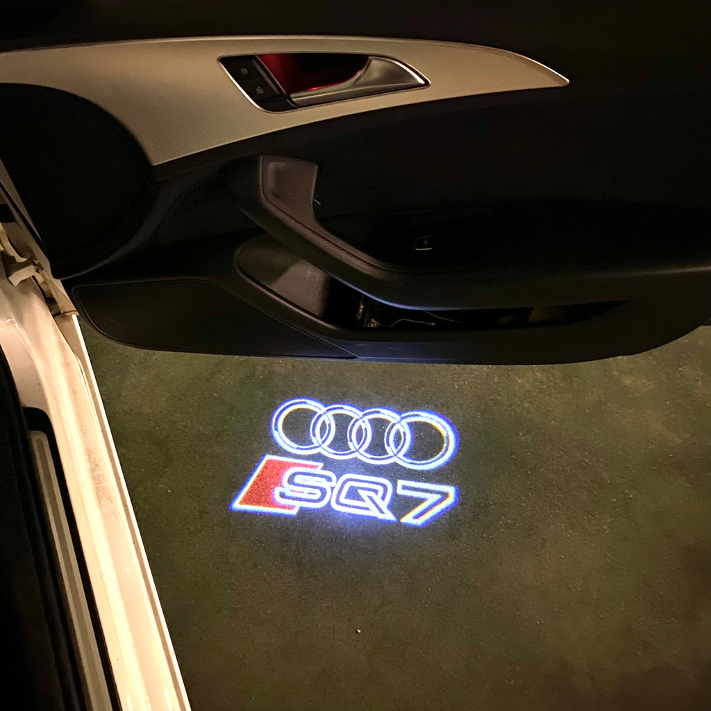 AUDI LOGO PROJECTOT LIGHTS Nr.120 (Menge 1 = 2 Logofolien /2 Türleuchten)