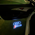 AUDI LOGO PROJECTOT LIGHTS Nr.120 (Menge 1 = 2 Logofolien /2 Türleuchten)