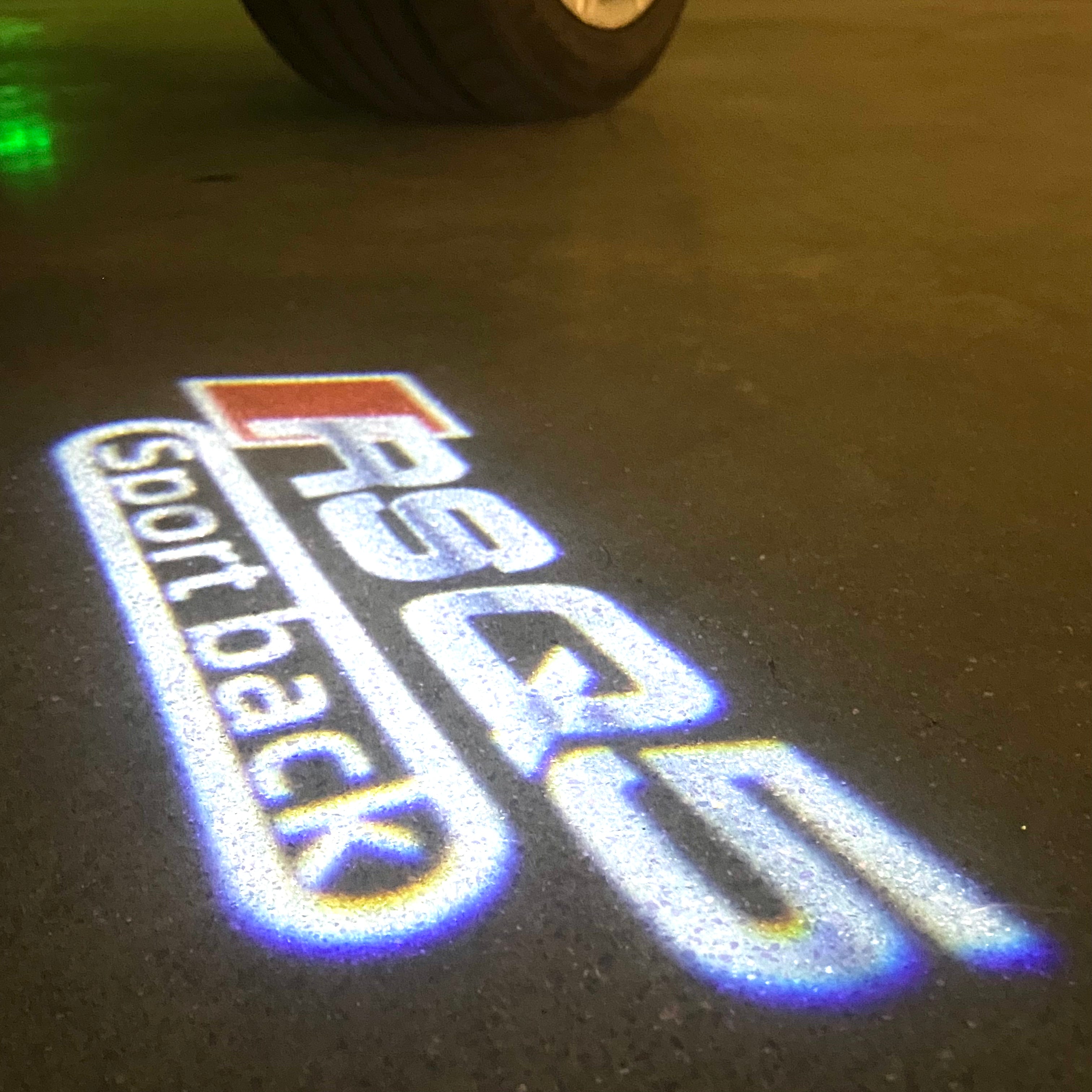 AUDI  RSQ5 LOGO PROJECTOT LIGHTS  (quantity 1 = 2 Logo Films /2 door lights）Nr.12B76