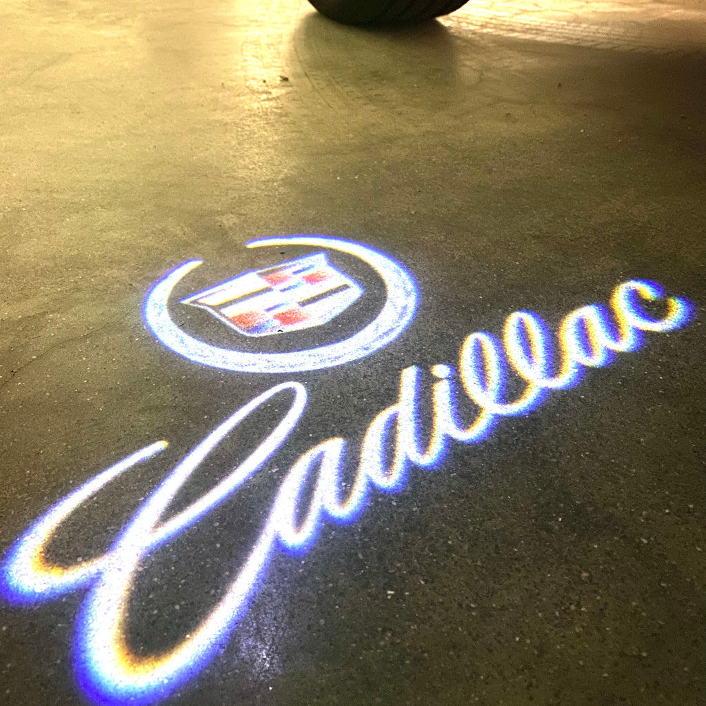 CADILLAC ORIGINAL LOGO PROJECTOT LIGHTS Nr.9722 (quantity 1 = 2 Logo Films /2 door lights）