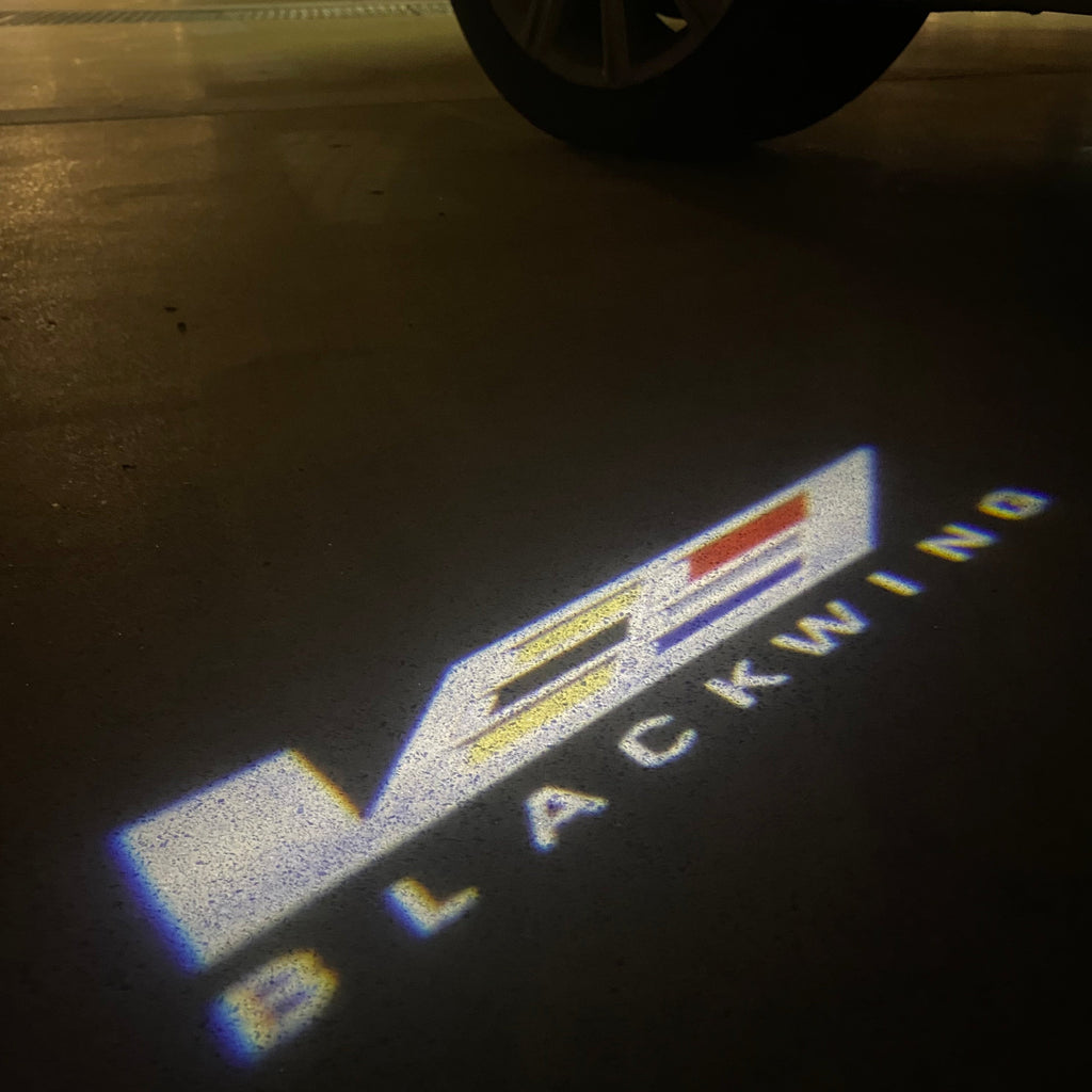 AUDI LOGO PROJECTOT LIGHTS Nr.19 (الكمية 1 = 2 Logo Films /2 أضواء الباب)