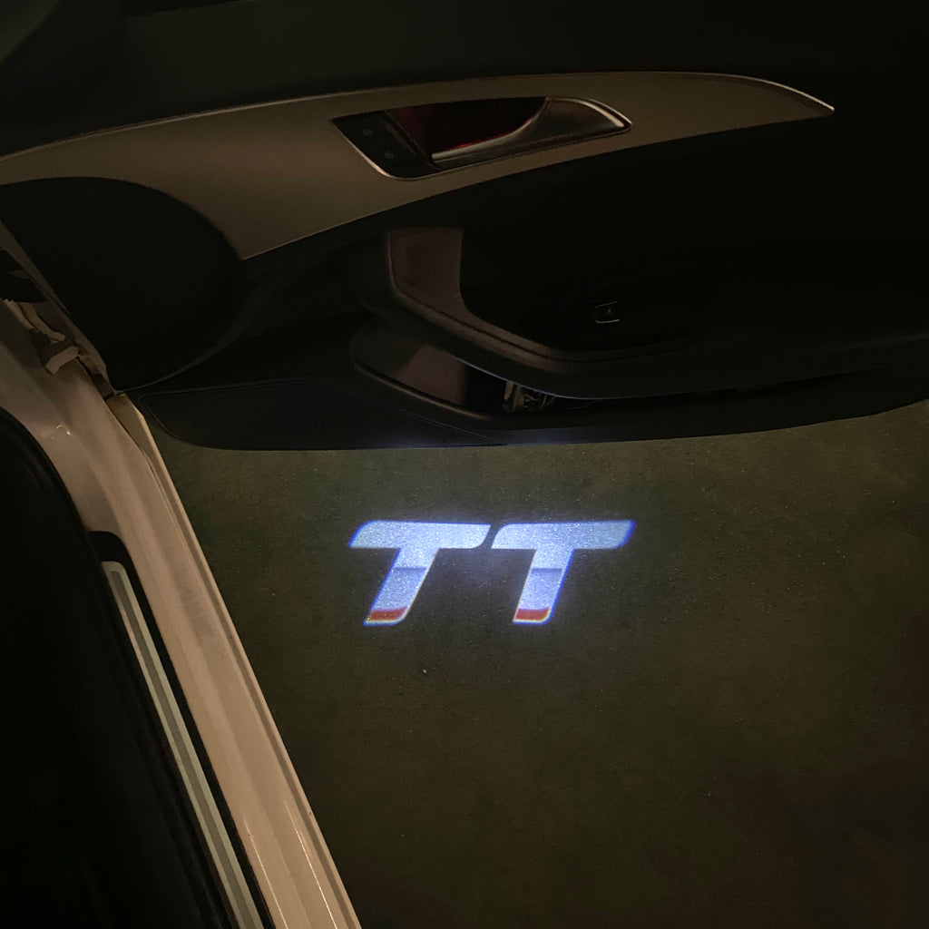 AUDI  TT LOGO PROJECTOT LIGHTS  (quantity 1 = 2 Logo Films /2 door lights）Nr.12B102