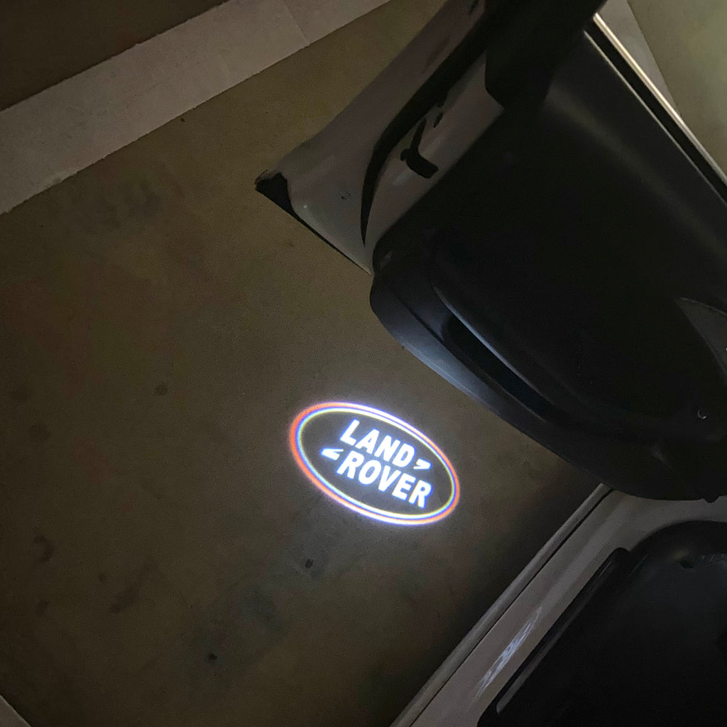 LUCES DE PROYECTOR CON LOGO Land Rover Nr.04 (cantidad 1 = 1 juegos / 2 luces de puerta)