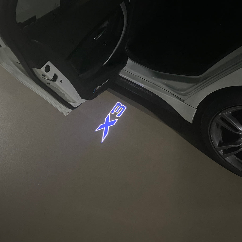 LUCES DE PROYECTOR DEL LOGOTIPO BMW M3 Nr.24 (cantidad 1 = 1 juegos / 2 luces de puerta)