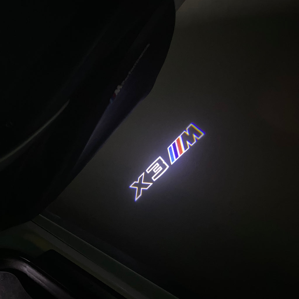 LUCES DE PROYECTOR DEL LOGOTIPO BMW M3 Nr.24 (cantidad 1 = 1 juegos / 2 luces de puerta)