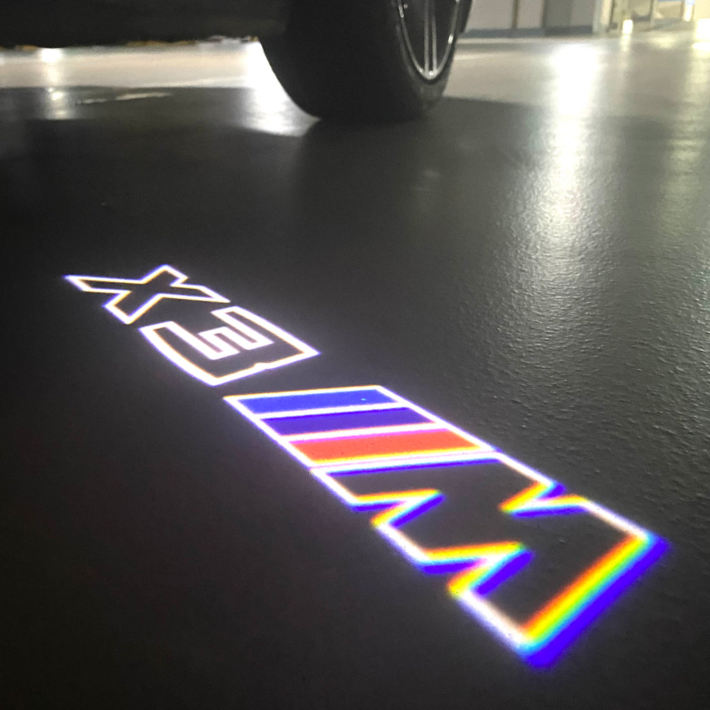 LUCES DE PROYECTOR DEL LOGOTIPO BMW M3 Nr.24 (cantidad 1 = 1 juegos / 2 luces de puerta)