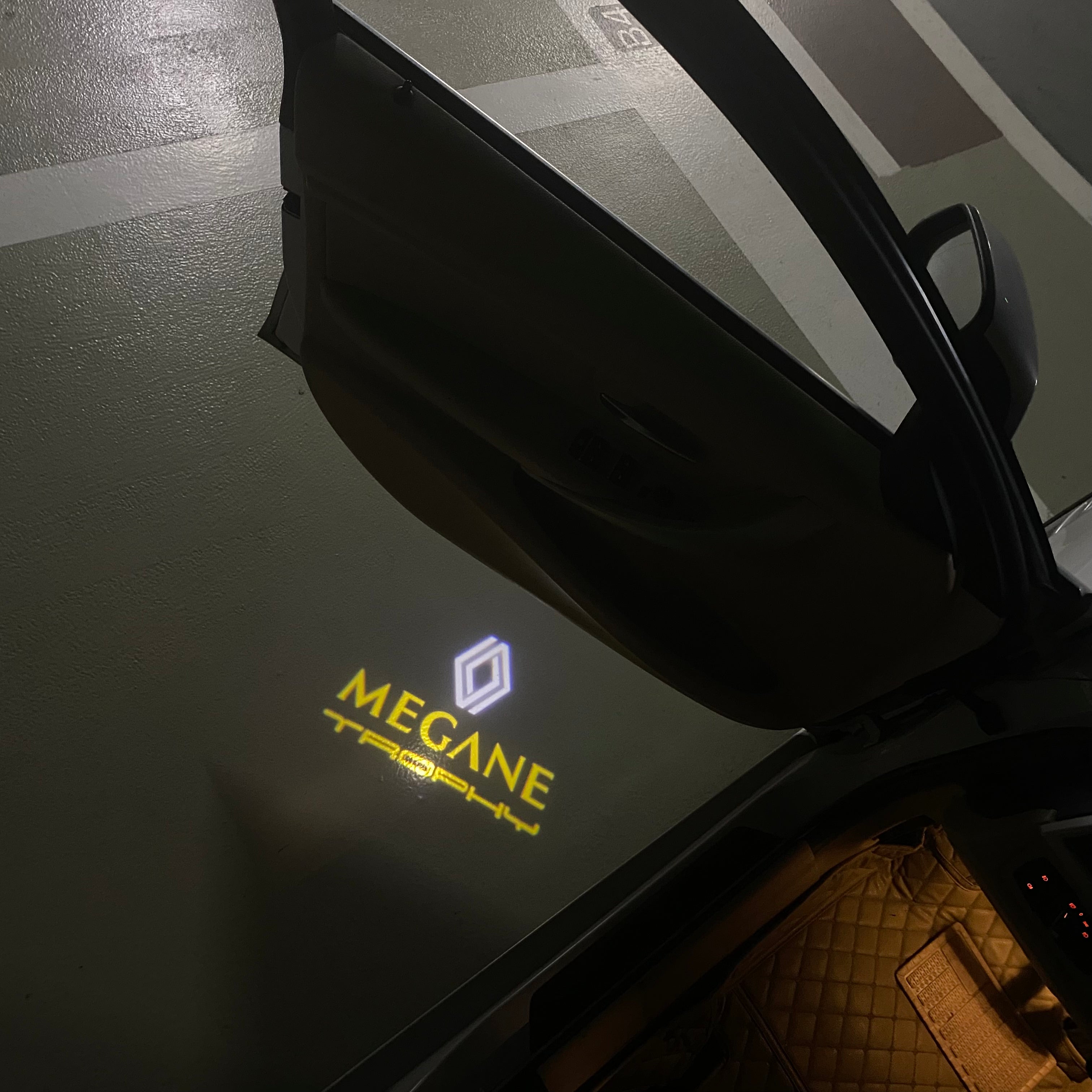 RENAULT MEGANE LOGO PROJECROTR LIGHTS Nr.0945(quantity  1 =  2 Logo Film & 2 door lights)