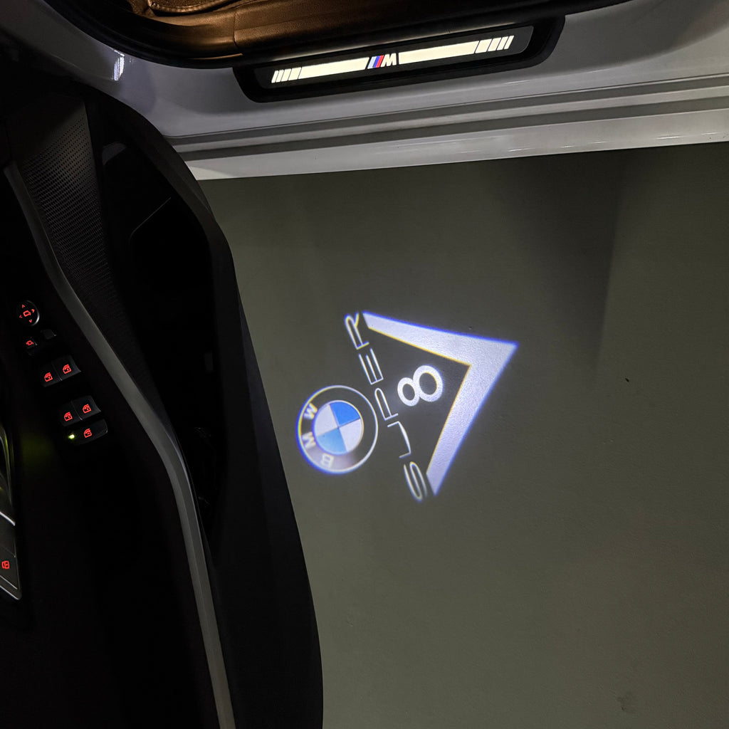 ÉCLAIRAGE DE PROJECTEUR BMW M3 LOGO Nr.24 (quantité 1 = 1 jeux / 2 feux de porte)