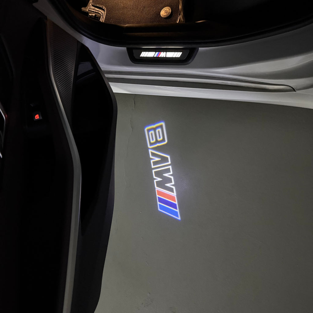 LUCES DE PROYECTOR DEL LOGOTIPO BMW M3 Nr.24 (cantidad 1 = 1 juegos / 2 luces de puerta)