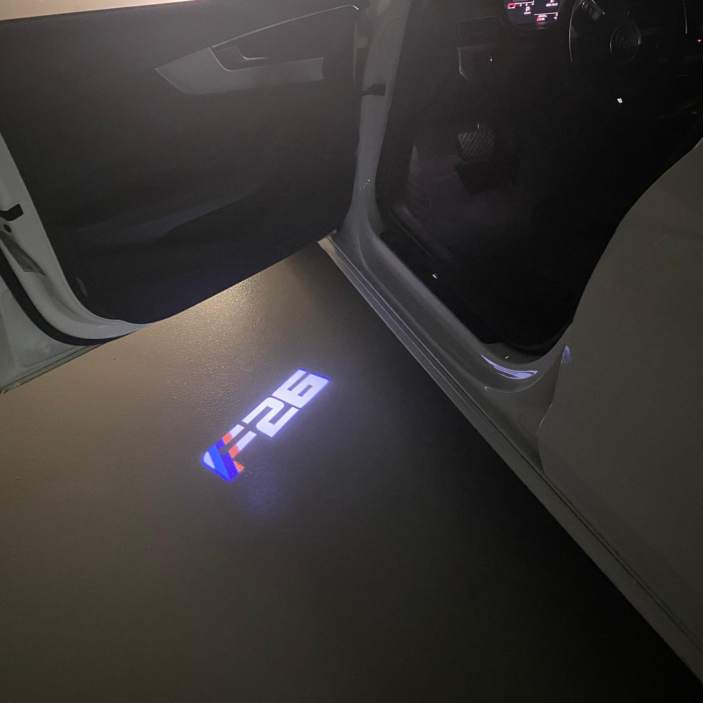 LUCES DE PROYECTOR DEL LOGOTIPO BMW M3 Nr.24 (cantidad 1 = 1 juegos / 2 luces de puerta)