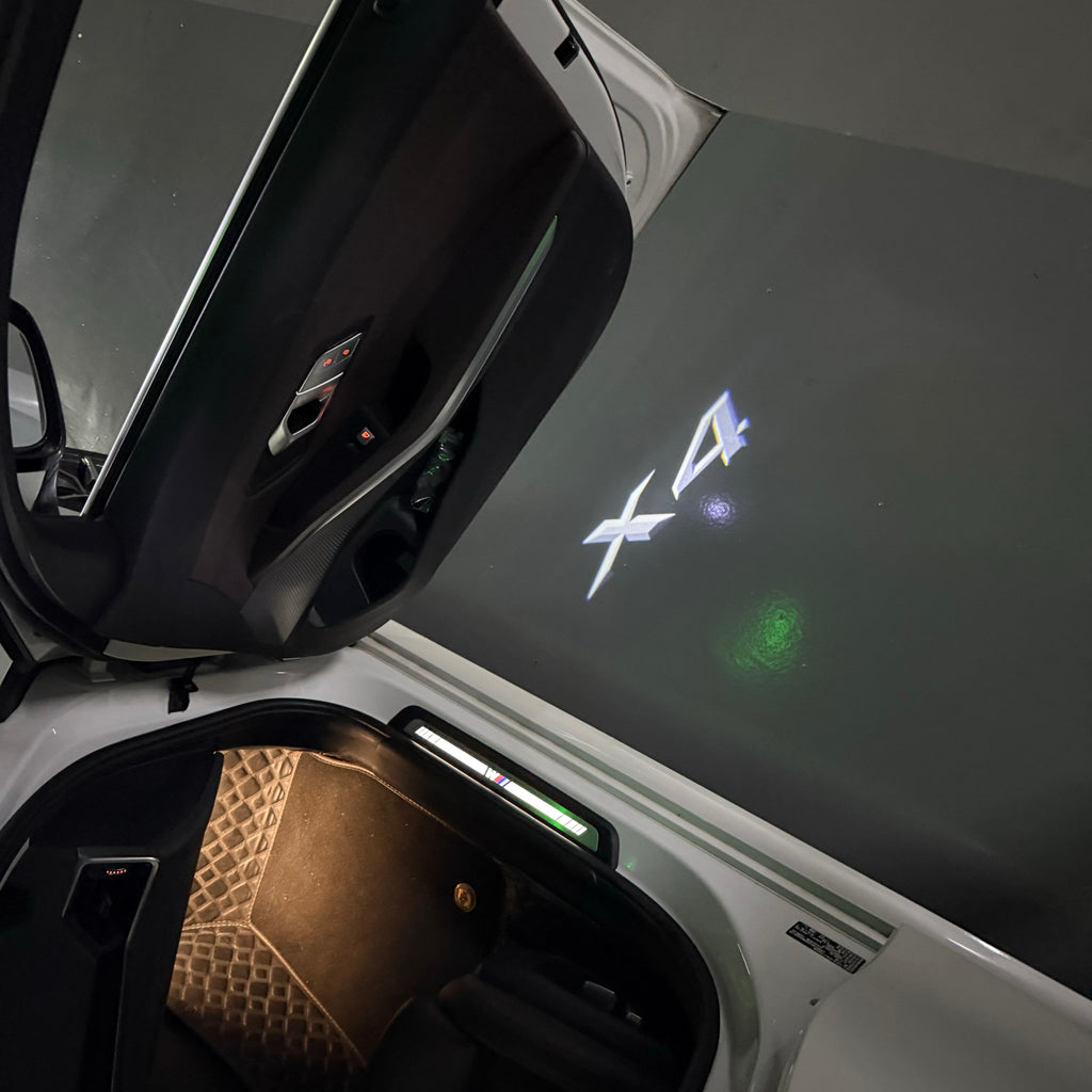 LUCES DE PROYECTOR DEL LOGOTIPO BMW M3 Nr.24 (cantidad 1 = 1 juegos / 2 luces de puerta)