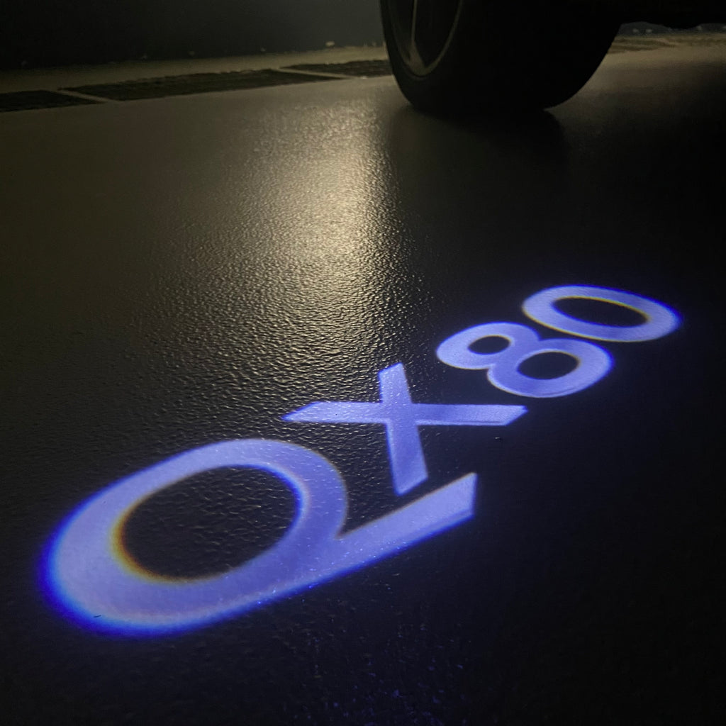 إنفينيتي QX80 LOGO PROJECTOR LIGHTS Nr.51 (الكمية 1 = 1 مجموعة / 2 أضواء باب)