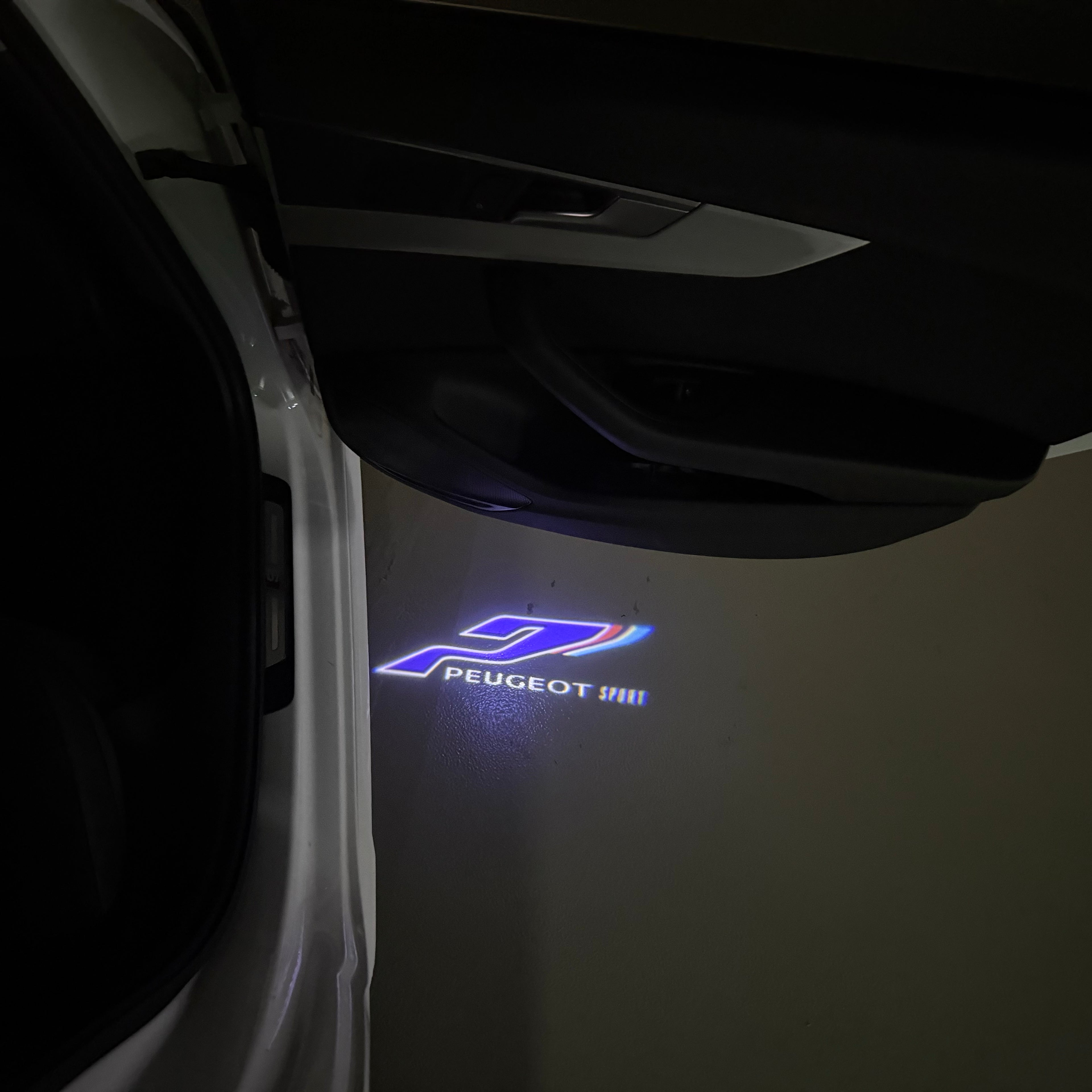 PEUGEOT  SPORT  LOGO PROJECTOT LIGHTS (quantity 1 = 1 sets/2 door lights) Nr.6024q78