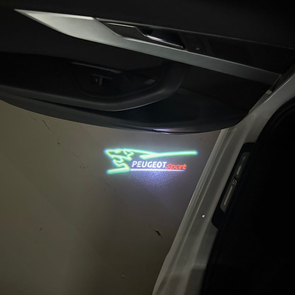 PEUGEOT SPORT  LOGO PROJECTOT LIGHTS (quantity 1 = 1 sets/2 door lights) Nr.6024q75