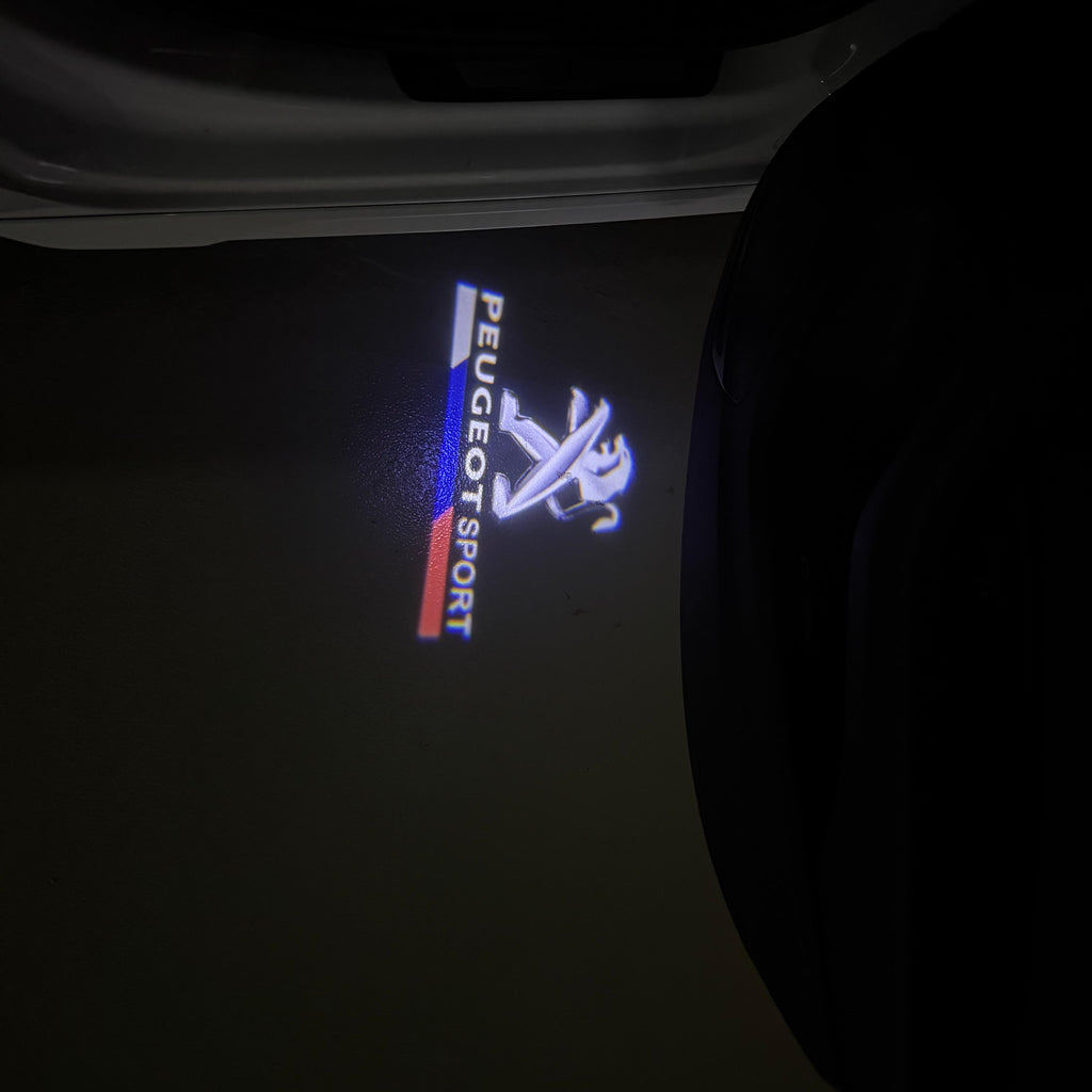 PEUGEOT SPORT LOGO PROJECTOT LIGHTS (quantity 1 = 1 sets/2 door lights) Nr.6024q79