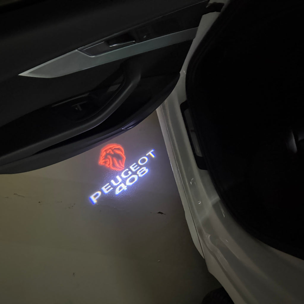 PEUGEOT  408  LOGO PROJECTOT LIGHTS (quantity 1 = 1 sets/2 door lights) Nr.6024q42