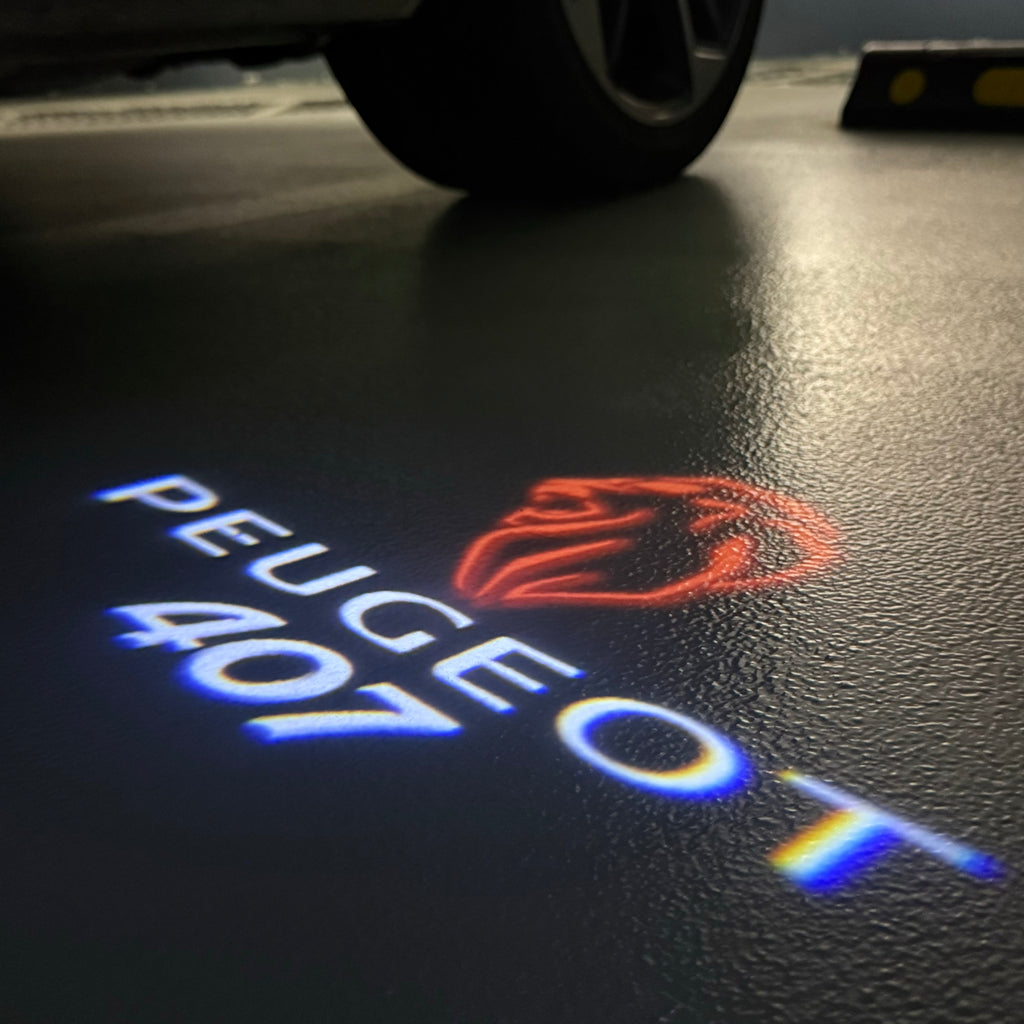 PEUGEOT  407  LOGO PROJECTOT LIGHTS (quantity 1 = 1 sets/2 door lights) Nr.6024q34