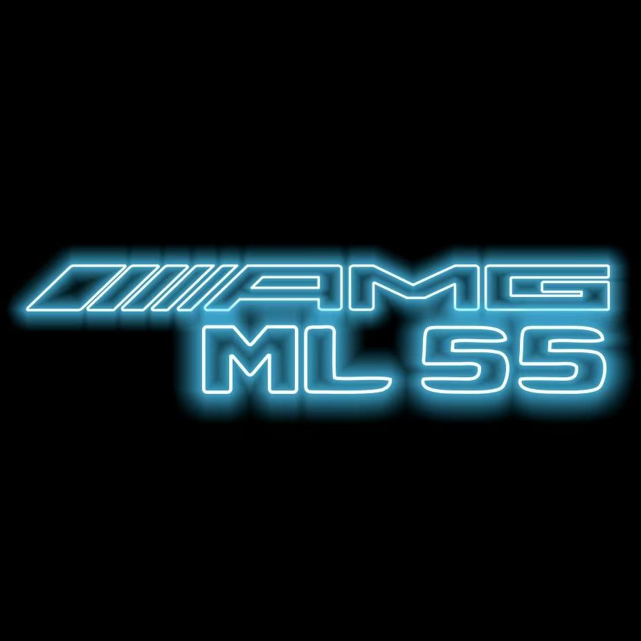 MERCEDES BENZ ML 55 AMG LOGO PROJECTOR LIGHTS  (quantity 1 = 1 sets/2 door lights)Nr.03f07