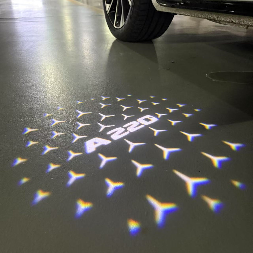 LUCI PROIETTORI LOGO MERCEDES BENZ Nr.03 (quantità 1 = 1 set / 2 luci porta)