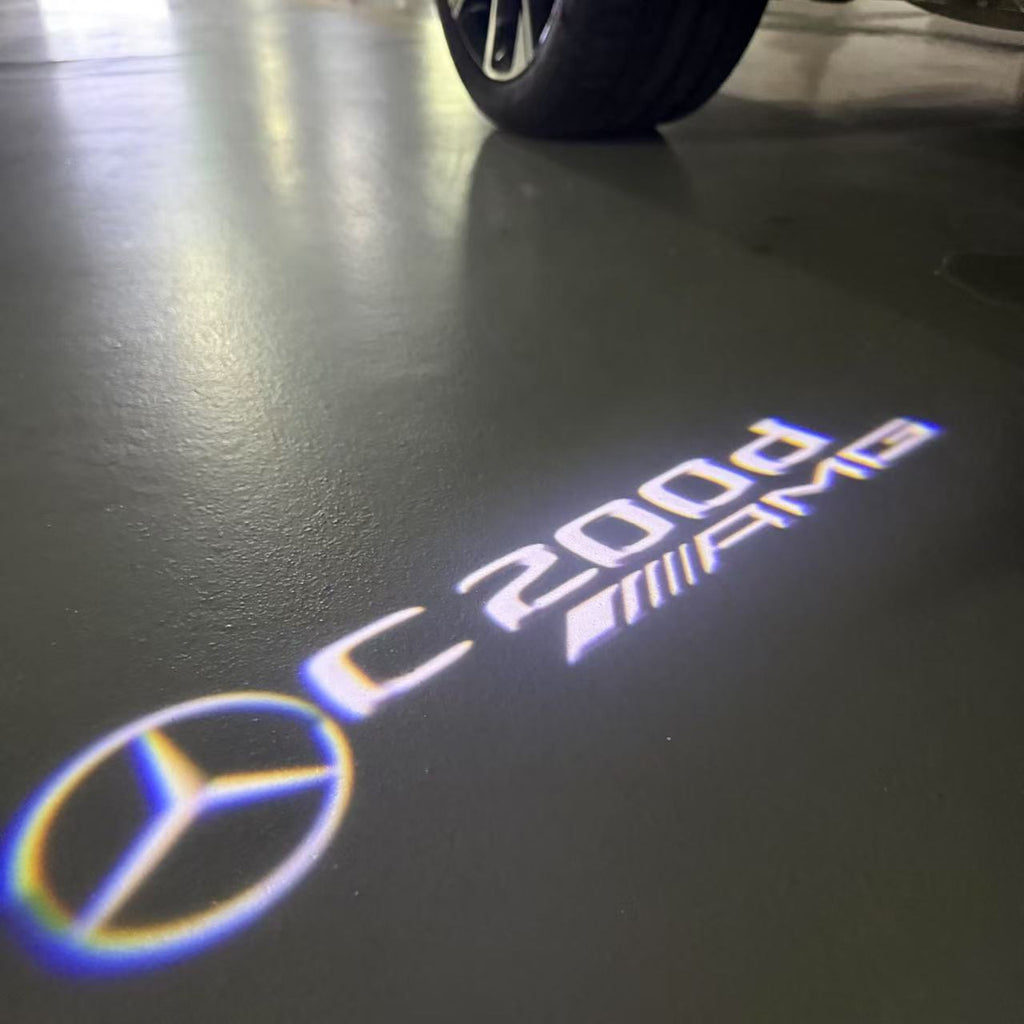 أضواء بروجكتور شعار MERCEDES BENZ رقم 03 (الكمية 1 = 1 مجموعة / 2 أضواء باب)