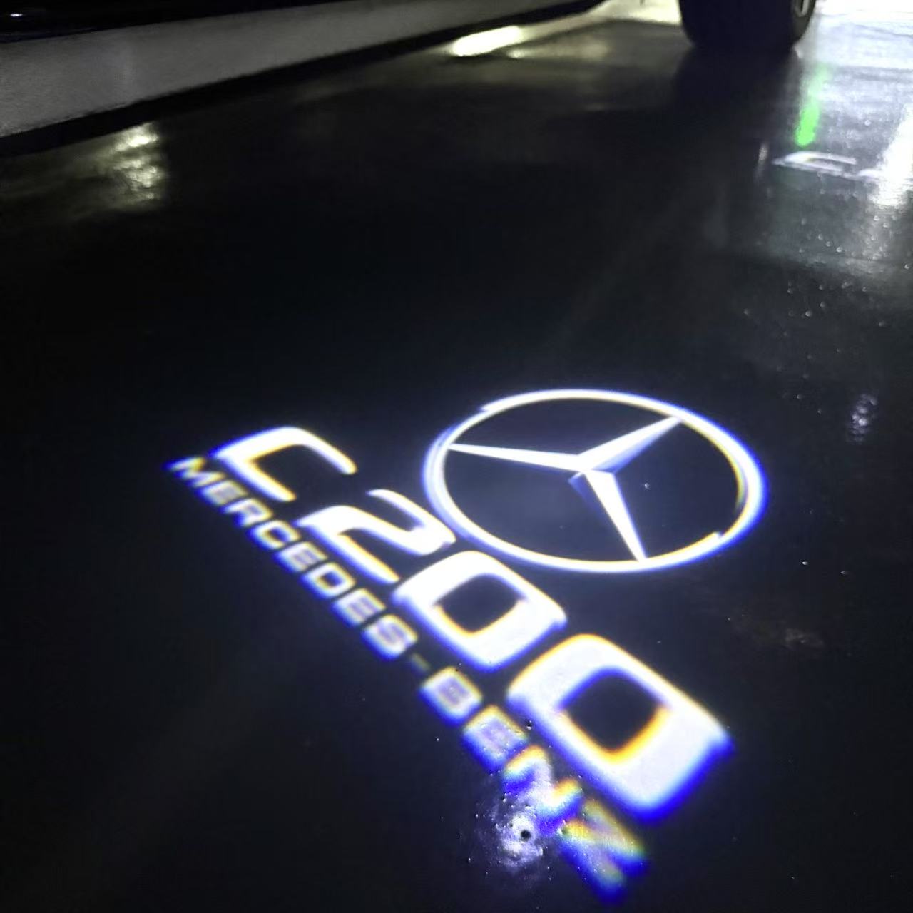 LUCI PROIETTORI LOGO MERCEDES BENZ Nr.03 (quantità 1 = 1 set / 2 luci porta)