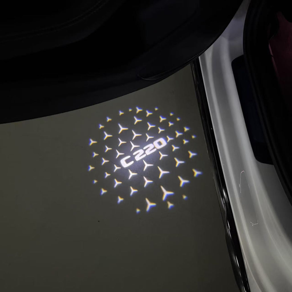 LUCI PROIETTORI LOGO MERCEDES BENZ Nr.03 (quantità 1 = 1 set / 2 luci porta)