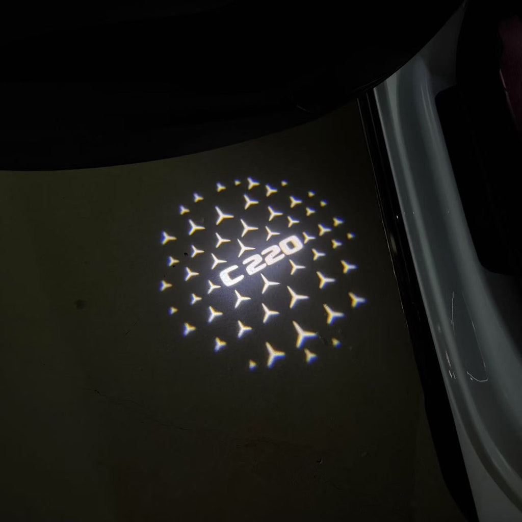 LUCI PROIETTORI LOGO MERCEDES BENZ Nr.03 (quantità 1 = 1 set / 2 luci porta)