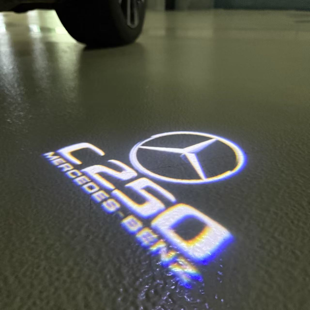 LUCI PROIETTORI LOGO MERCEDES BENZ Nr.03 (quantità 1 = 1 set / 2 luci porta)
