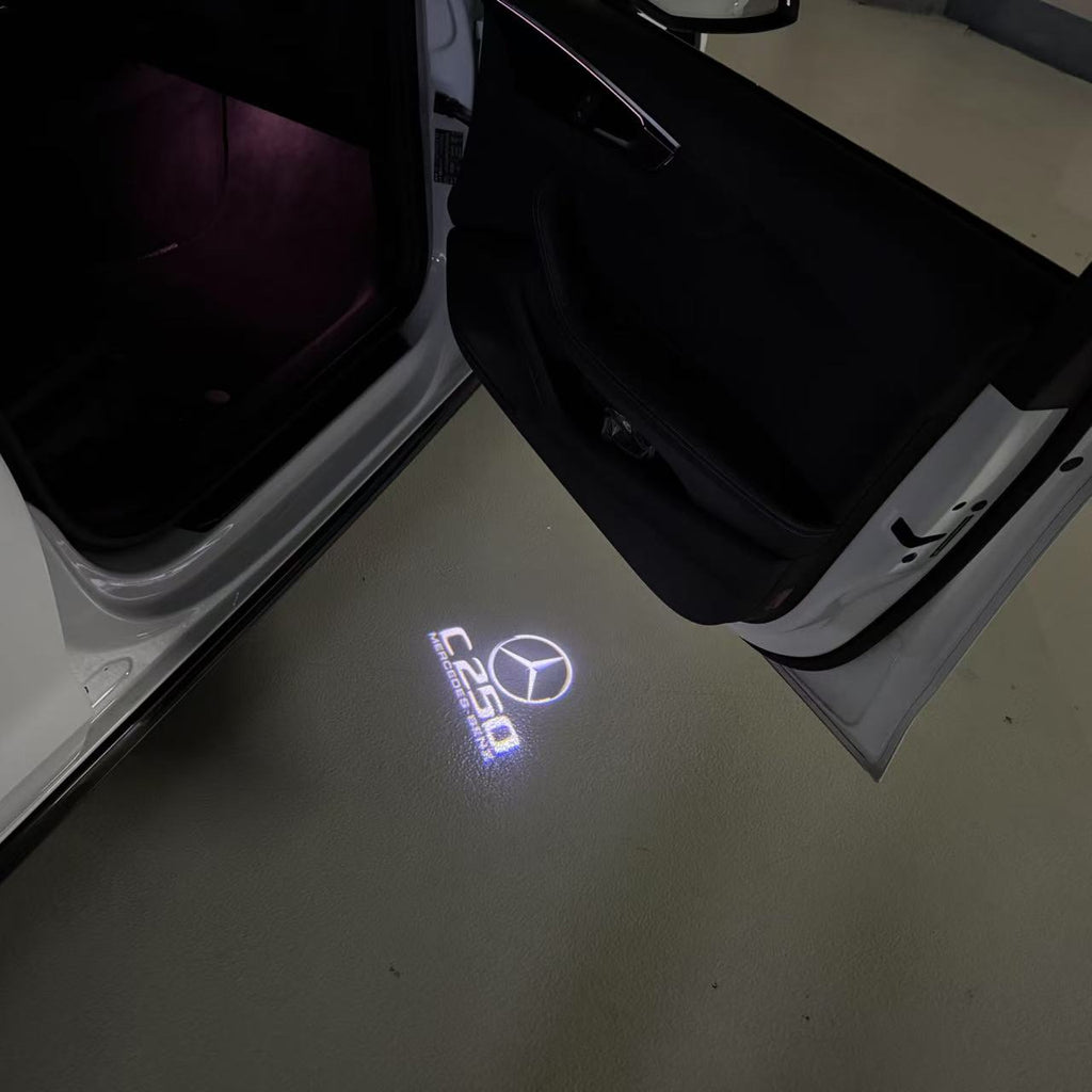 LUCI PROIETTORI LOGO MERCEDES BENZ Nr.03 (quantità 1 = 1 set / 2 luci porta)
