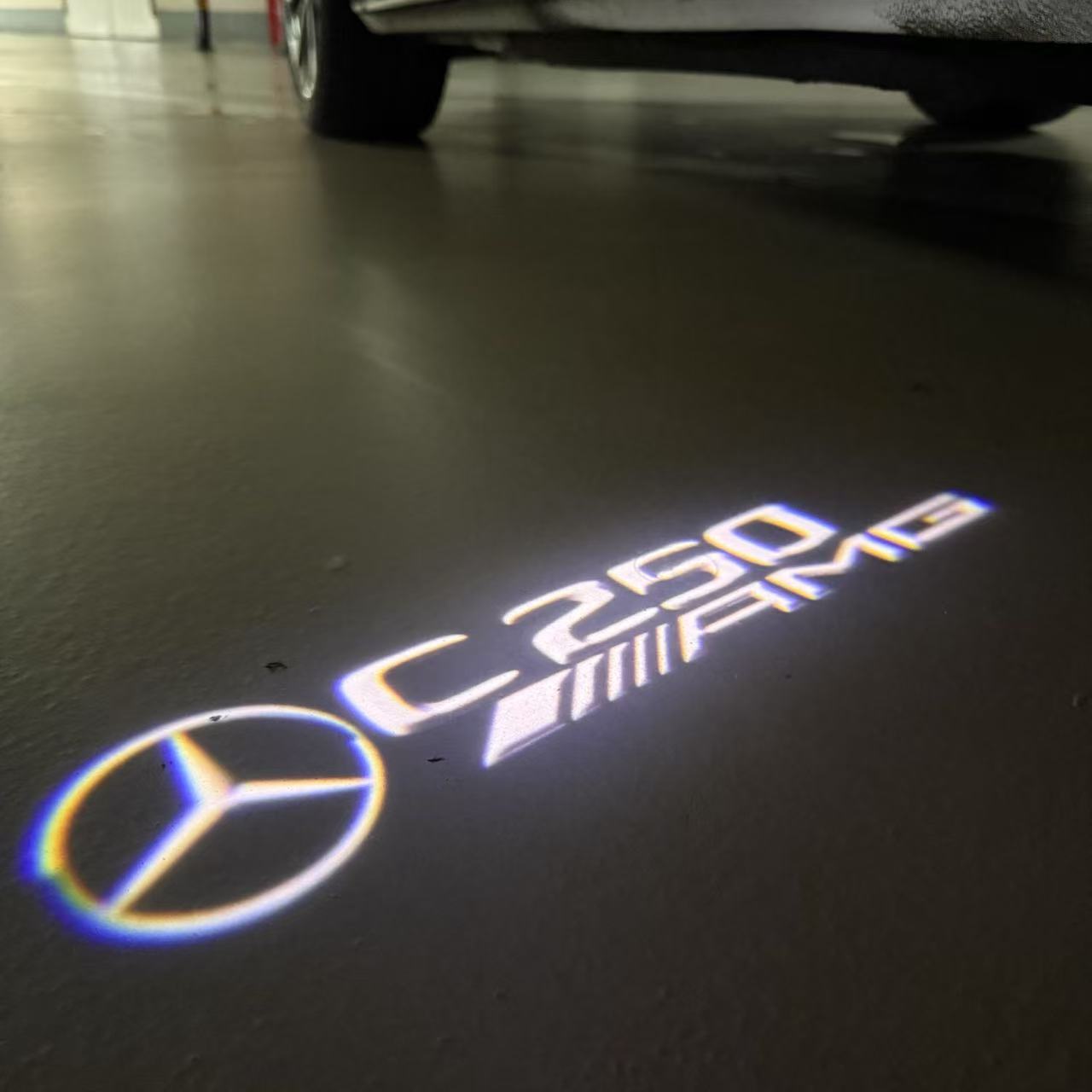 LUCI PROIETTORI LOGO MERCEDES BENZ Nr.03 (quantità 1 = 1 set / 2 luci porta)