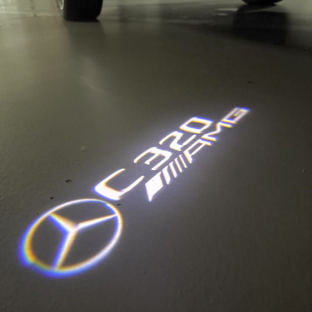 LUCI PROIETTORI LOGO MERCEDES BENZ Nr.03 (quantità 1 = 1 set / 2 luci porta)