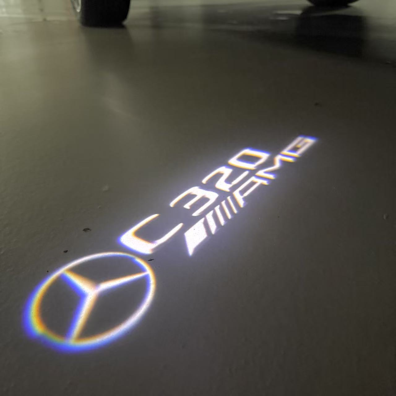 LUCI PROIETTORI LOGO MERCEDES BENZ Nr.03 (quantità 1 = 1 set / 2 luci porta)