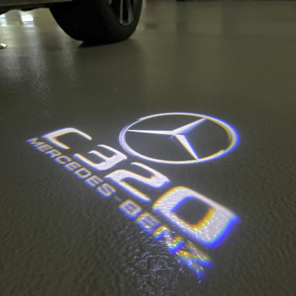أضواء بروجكتور شعار MERCEDES BENZ رقم 03 (الكمية 1 = 1 مجموعة / 2 أضواء باب)