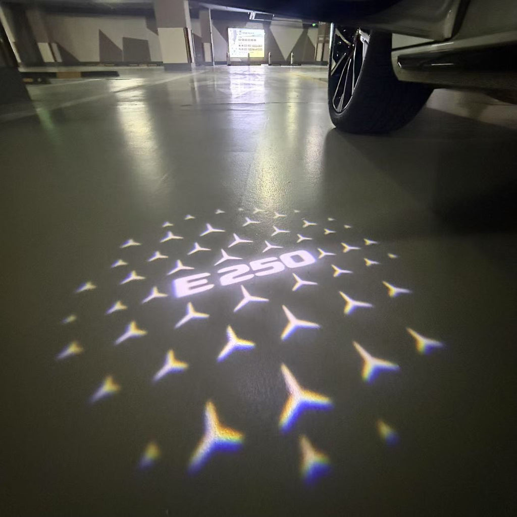 LUCI PROIETTORI LOGO MERCEDES BENZ Nr.03 (quantità 1 = 1 set / 2 luci porta)