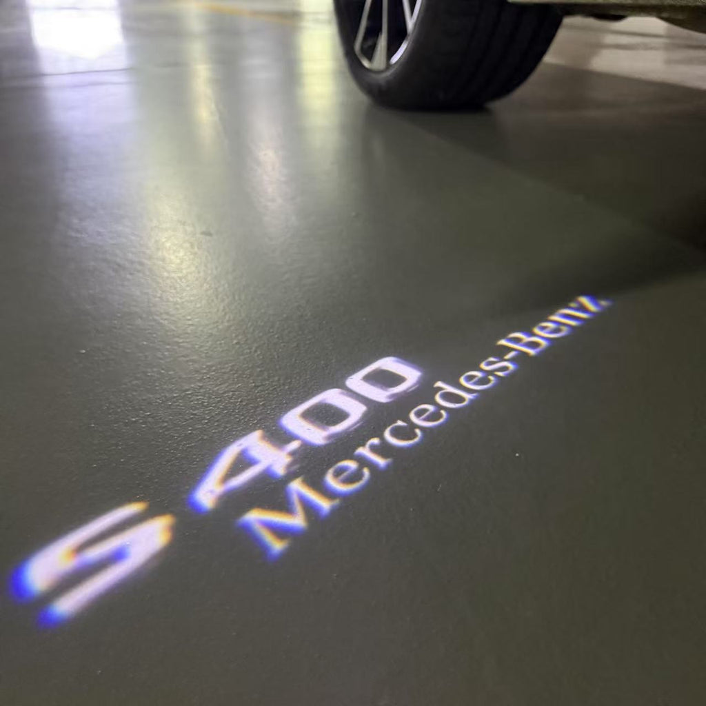 أضواء بروجكتور شعار MERCEDES BENZ رقم 03 (الكمية 1 = 1 مجموعة / 2 أضواء باب)
