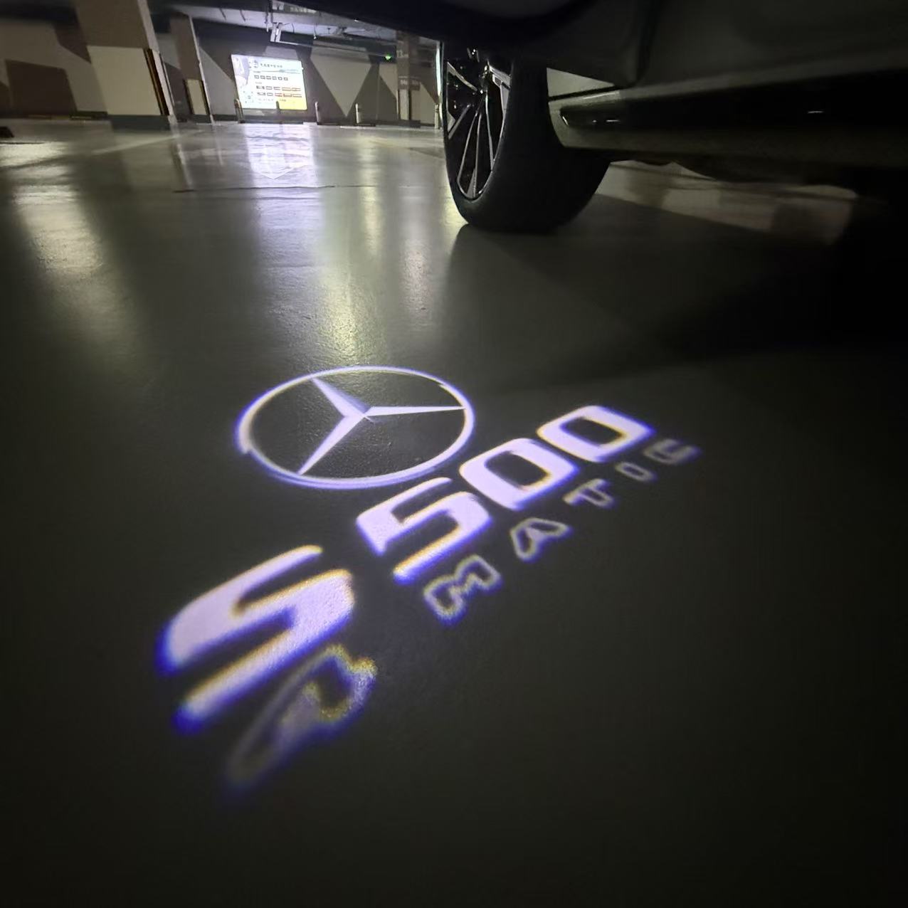 أضواء بروجكتور شعار MERCEDES BENZ رقم 03 (الكمية 1 = 1 مجموعة / 2 أضواء باب)