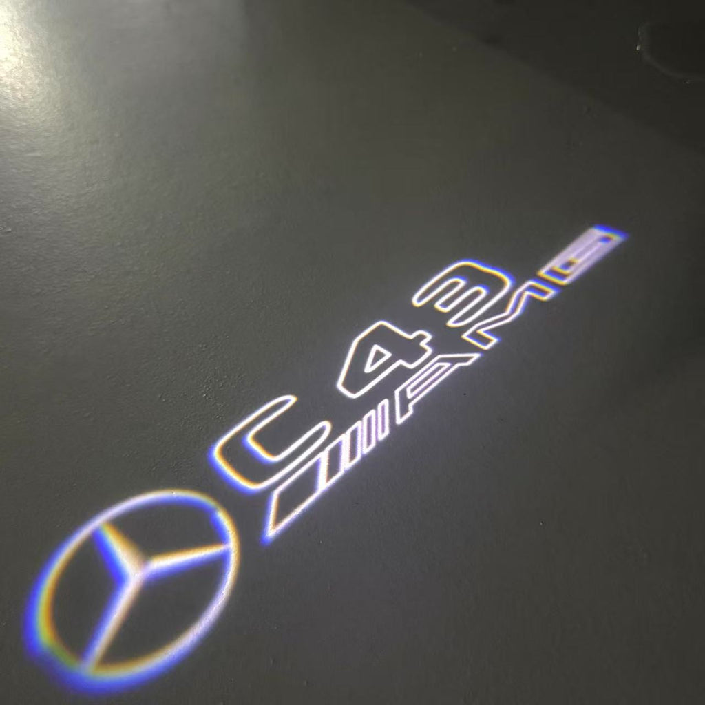 أضواء بروجكتور شعار MERCEDES BENZ رقم 03 (الكمية 1 = 1 مجموعة / 2 أضواء باب)