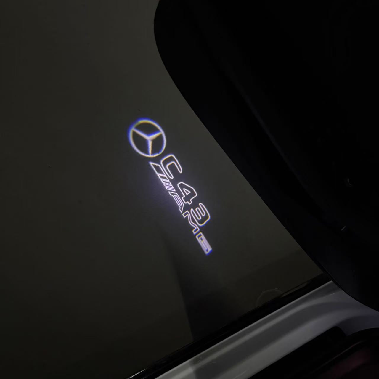 أضواء بروجكتور شعار MERCEDES BENZ رقم 03 (الكمية 1 = 1 مجموعة / 2 أضواء باب)