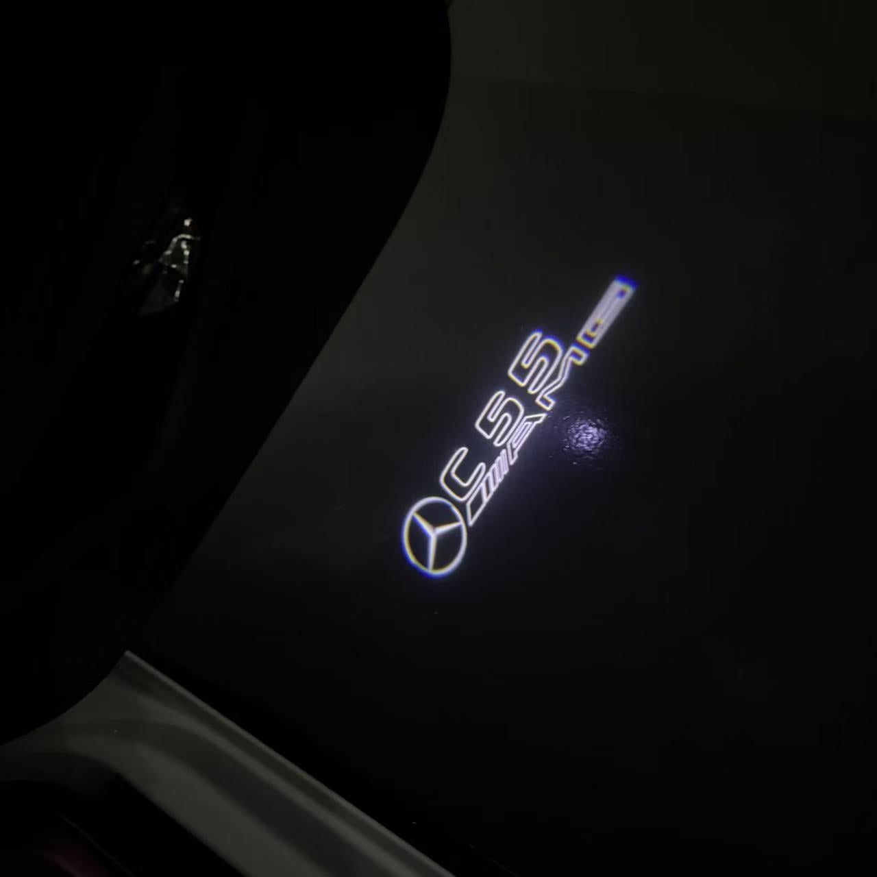 أضواء بروجكتور شعار MERCEDES BENZ رقم 03 (الكمية 1 = 1 مجموعة / 2 أضواء باب)