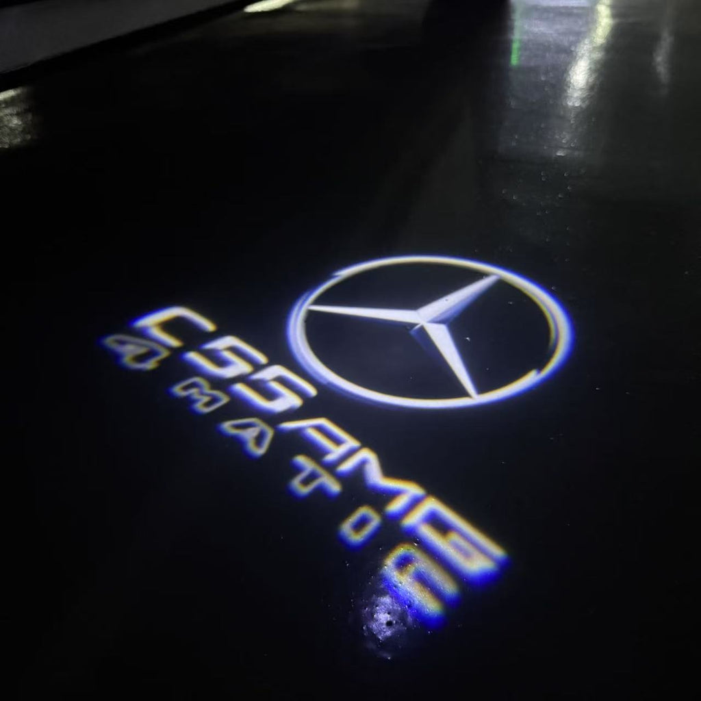 أضواء بروجكتور شعار MERCEDES BENZ رقم 03 (الكمية 1 = 1 مجموعة / 2 أضواء باب)