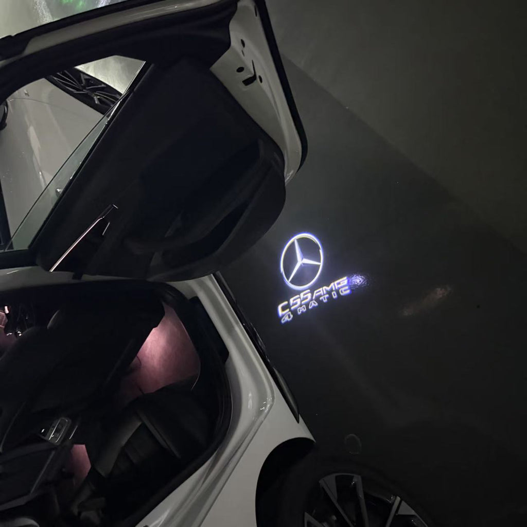 أضواء بروجكتور شعار MERCEDES BENZ رقم 03 (الكمية 1 = 1 مجموعة / 2 أضواء باب)