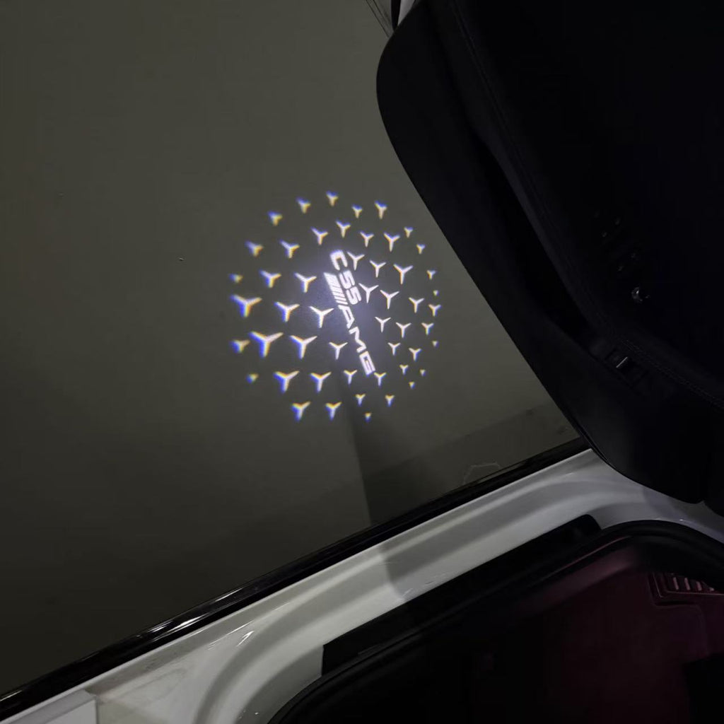 LUCI PROIETTORI LOGO MERCEDES BENZ Nr.03 (quantità 1 = 1 set / 2 luci porta)