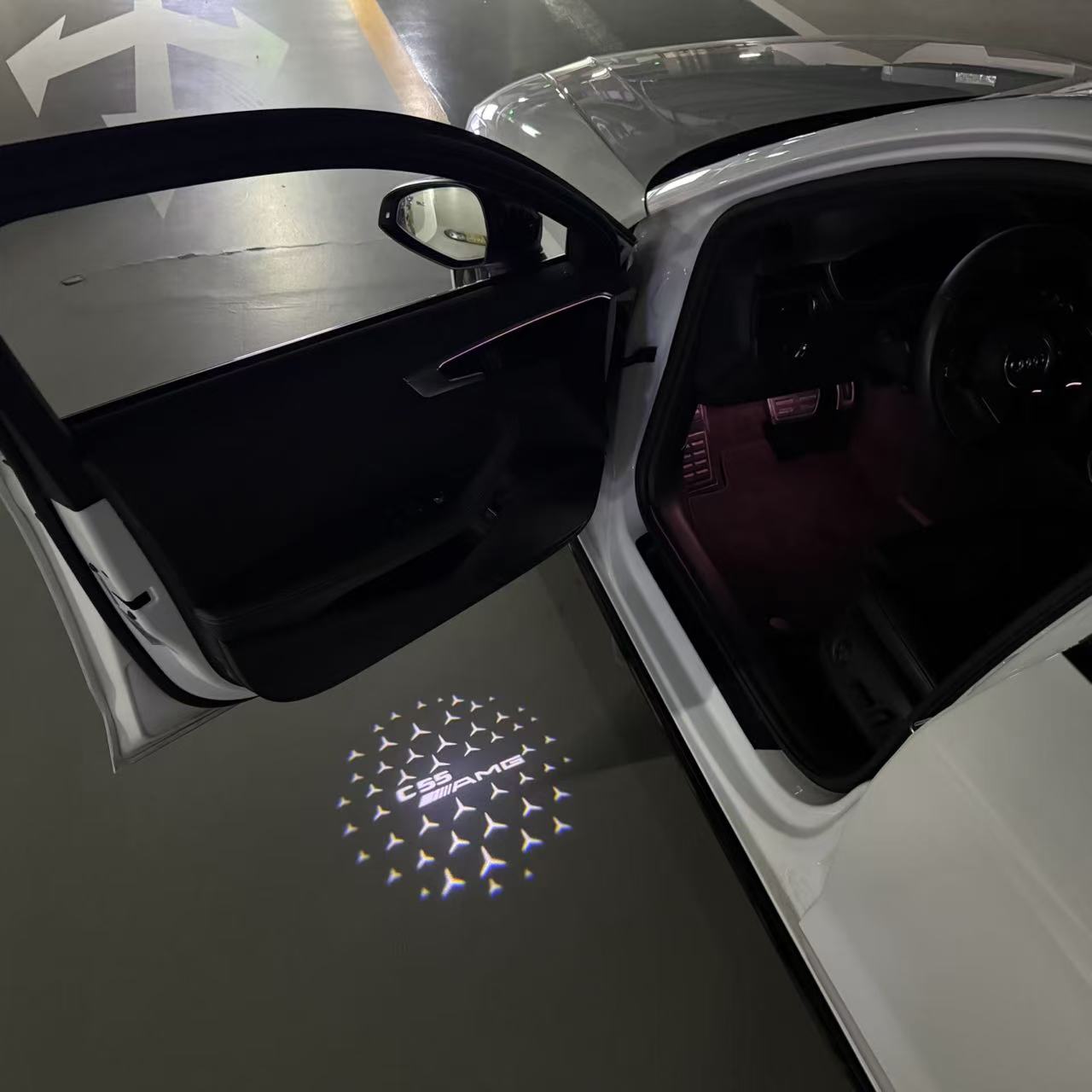 LUCI PROIETTORI LOGO MERCEDES BENZ Nr.03 (quantità 1 = 1 set / 2 luci porta)