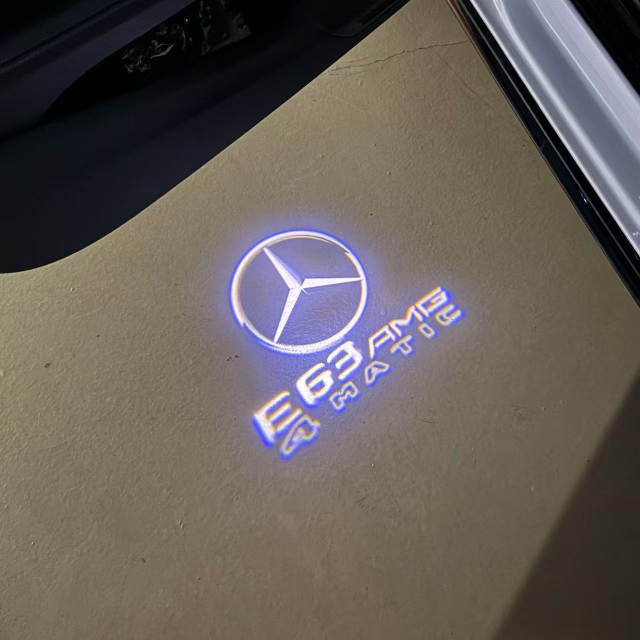 MERCEDES BENZ LOGO PROJECTOT LIGHTS Nr.03 (cantidad 1 = 1 juego/2 luces de puerta)