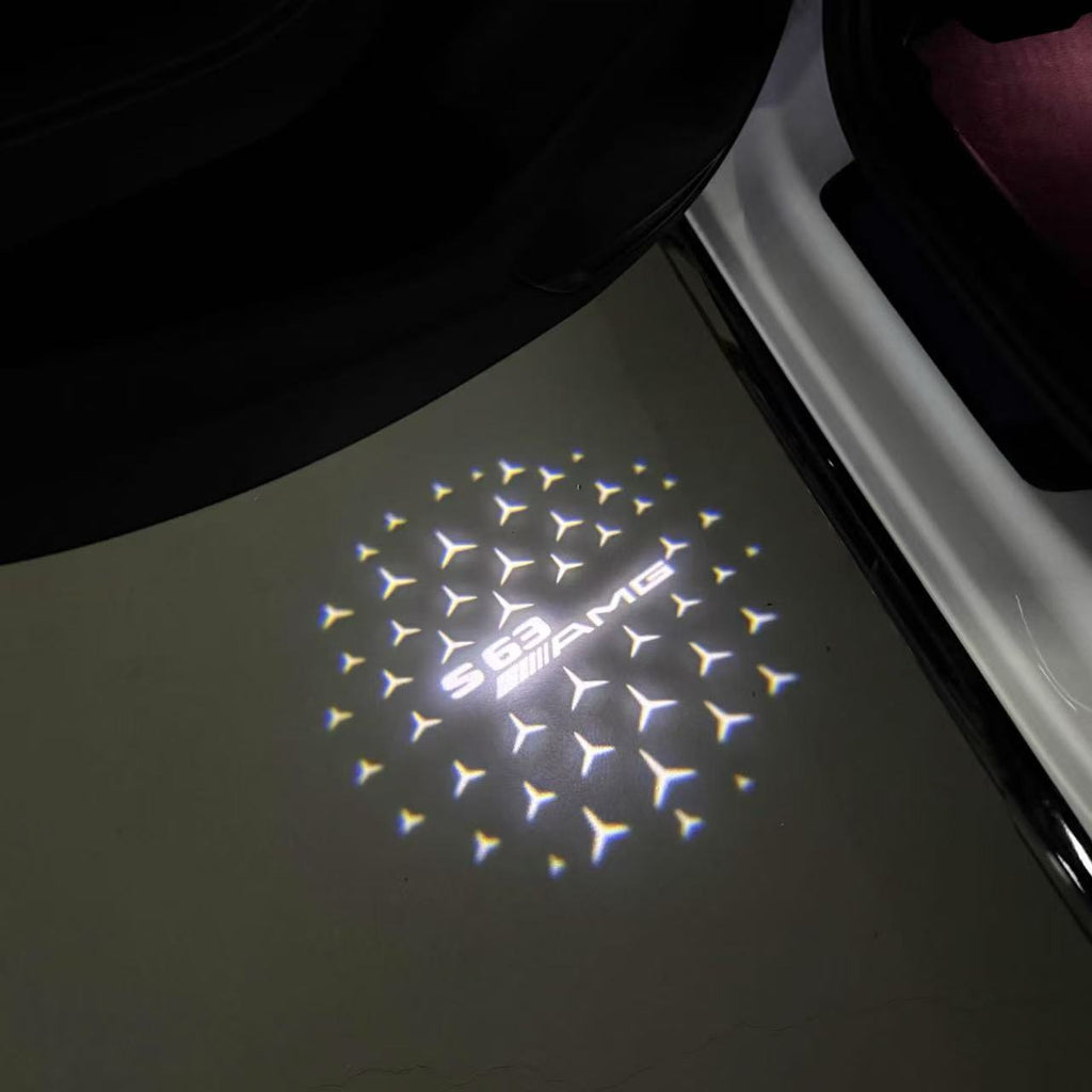 LUCI PROIETTORI LOGO MERCEDES BENZ Nr.03 (quantità 1 = 1 set / 2 luci porta)