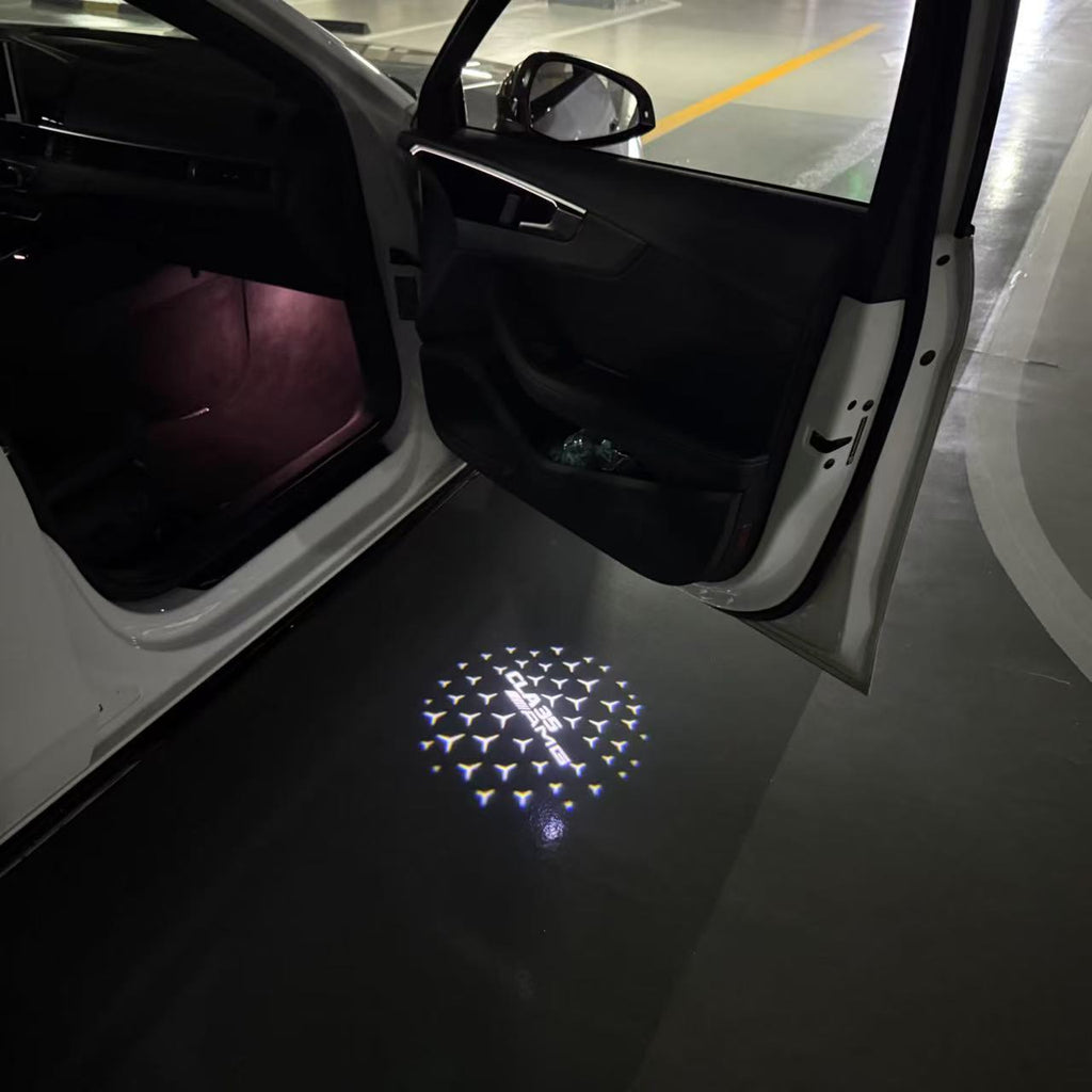 أضواء بروجكتور شعار MERCEDES BENZ رقم 03 (الكمية 1 = 1 مجموعة / 2 أضواء باب)